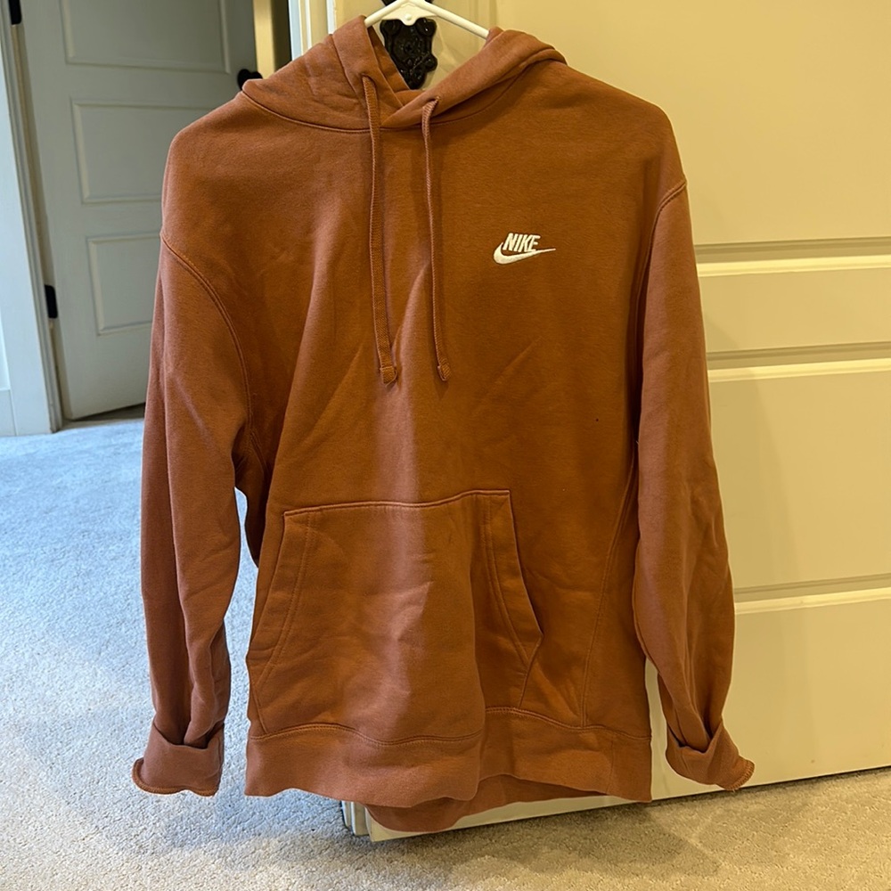 nike men's hoodie, tan brown color, size medium